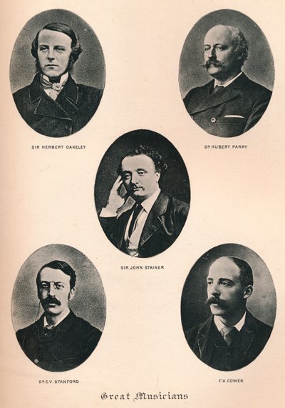 Große Musiker - Platte XI, um 1880, 1895 von F. Jenkins Heliog