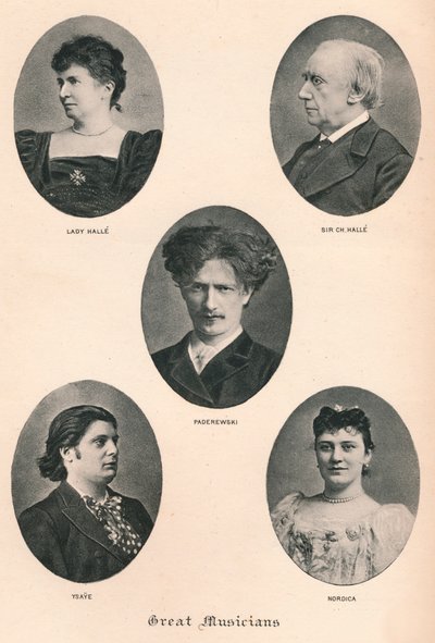Große Musiker - Platte X., ca. 1880, 1895 von F. Jenkins Heliog