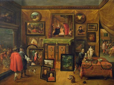 Die Gemäldegalerie von Pieter Stevens, ca. 1640-48 von F. and Teniers Francken