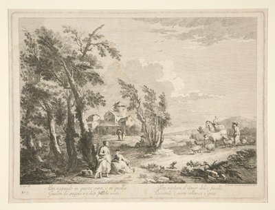 Landschaft mit Ruinen, aus einer Serie von 4 von Fabio Berardi