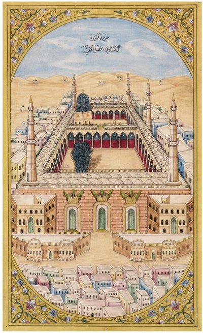Die Prophetenmoschee in Medina, ca. 1880 von Fateh Muhammad Mussawar