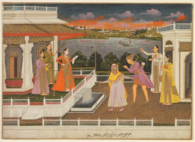 Ein blindfolded Freier wird vor eine Prinzessin gebracht, 1755 von Fayzullah