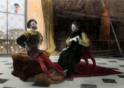 Machiavelli und Borgia - Erstes Interview von Machiavelli von Federico Faruffini