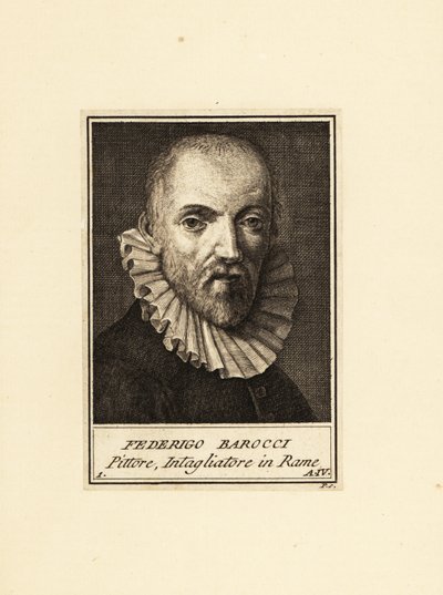 Porträt von Federico Barocci (ca. 1535-1612), italienischer Renaissance-Maler und Druckgrafiker von Federico Fiori (after) Barocci or Baroccio