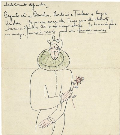 Autographenbrief an Melchor Fernandez Alamgro, Granada, Ende Januar 1926 von Federico Garcia Lorca