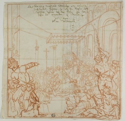 Unterwerfung von Kaiser Friedrich Barbarossa vor Papst Alexander III. von Federico Zuccaro