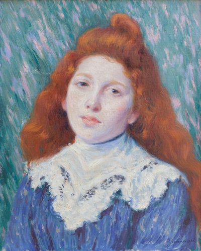 Mädchen mit weißem Kragen, ca. 1890 von Federigo Zandomeneghi