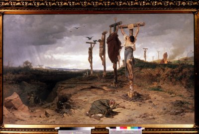 Das verfluchte Feld, Hinrichtungsplatz im antiken Römischen Reich, Gemälde von Feodor Andreyevich Bronnikov von Fedor Andreevich Bronnikov