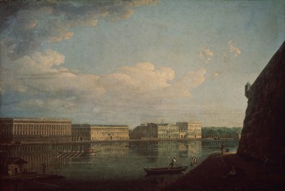 Palastufer vom Peter-und-Paul-Festung aus gesehen, 1794 von Fedor Yakovlevich Alekseev