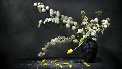 Elegantes Blumenstillleben von Felice Angelino