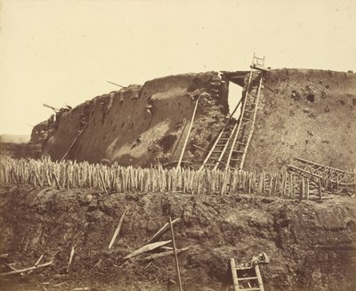 Außenansicht des Taku-Nordforts unmittelbar nach seiner Eroberung durch Sturm von Felice Beato