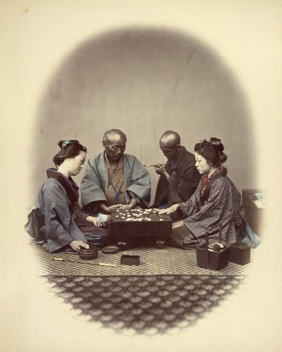 Japaner spielen Goobun von Felice Beato