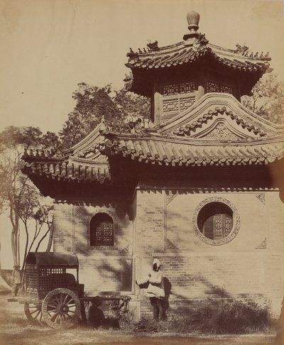 Moschee in der Nähe von Peking, besetzt vom Oberbefehlshaber und Lord Elgin, Oktober 1860 von Felice Beato