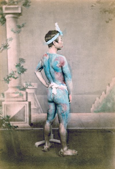 Tätowierter japanischer Bräutigam betto, Japan, 1882 von Felice Beato