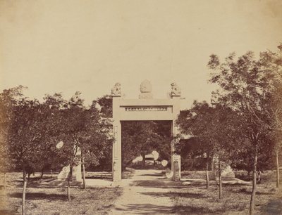 Grab in der Nähe von Palichian, der Ort des Beginns des Angriffs am 21. September 1860 von Felice Beato
