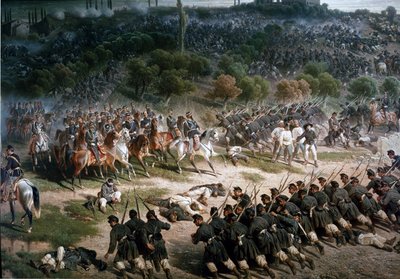 Die Schlacht von San Martino (Detail) von Felice Cerruti Bauduc