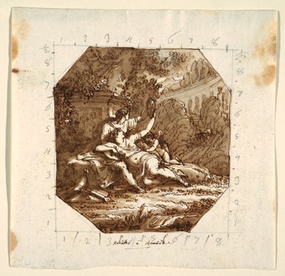 Deckengestaltung mit Rinaldo und Armida, Palazzo Milzetti, Faenza von Felice Giani