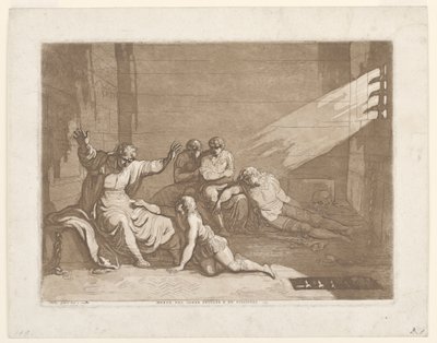 Graf Ugolino della Gherardesca mit seinen Söhnen und Enkeln im Gefängnis von Felice Giani