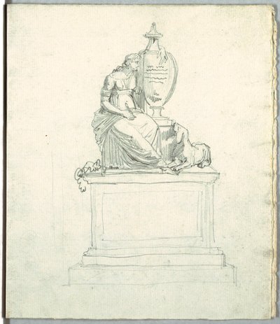 Studie nach einem Grabdenkmal und Studie nach einem Fries von Felice Giani