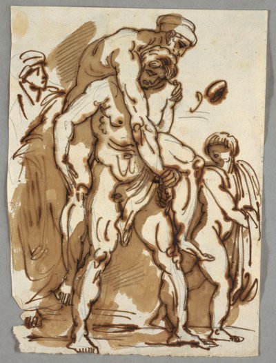 Die Aeneas-Gruppe aus dem Brand im Borgo von Felice Giani