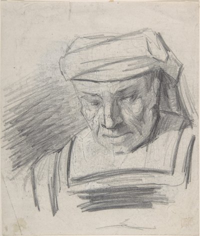 Kopf einer Figur mit Turban von Félicien Rops