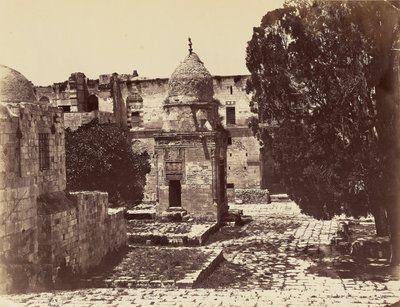 Kuppeln auf der Plattform des Tempels - Jerusalem von Félix Bonfils