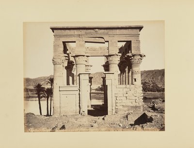 Phyloe. Tempel Hypäthre, Vorderansicht, Ägypten von Félix Bonfils