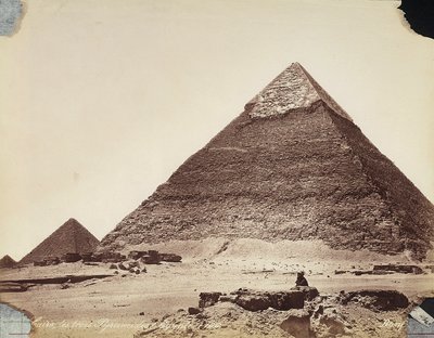 Die drei Pyramiden: Cheops, Chefren und Mykerinos, in der Nekropole von Gizeh, Ägypten von Félix Bonfils