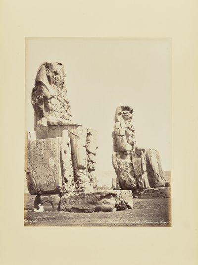 Theben. Kolosse von Memnon (Ägypten) von Félix Bonfils