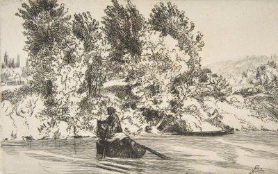 Fischer mit einem Netz, 1868 von Felix Bracquemond