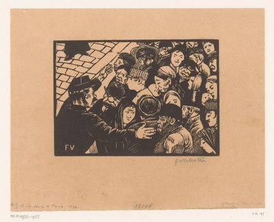 Agent hält eine Menge auf von Felix Edouard Vallotton