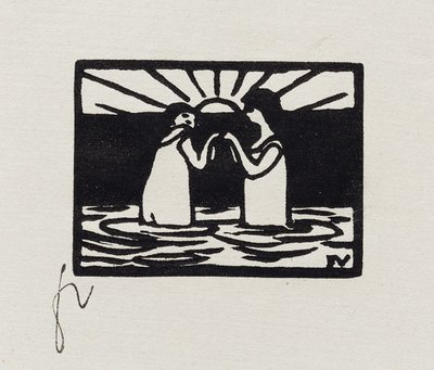 Spiele in der Sonne, VII aus "Les Petites Baigneuses", 1893 von Felix Edouard Vallotton