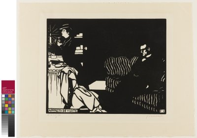 Vorbereitung auf einen Besuch, Tafel acht aus Intimitäten, 1898 von Felix Edouard Vallotton