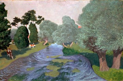 Landschaft in der Normandie, Arques-la-Bataille, 1903 von Felix Edouard Vallotton
