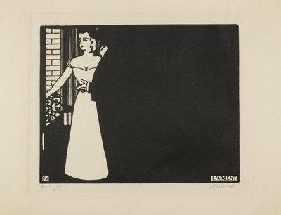Geld, Platte fünf aus "Intimitäten", 1898 von Felix Edouard Vallotton