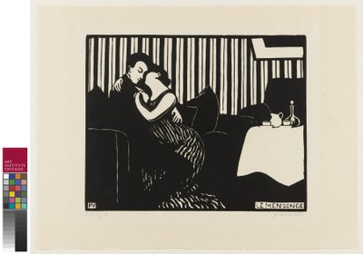 Die Lüge, Platte eins aus Intimitäten von Felix Edouard Vallotton