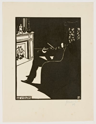 Die Violine, aus der Serie "Musikinstrumente", 1896-97 von Felix Edouard Vallotton