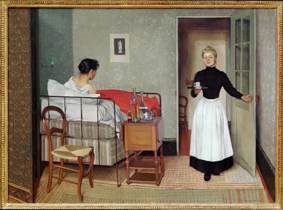 Der kranke Patient von Felix Edouard Vallotton