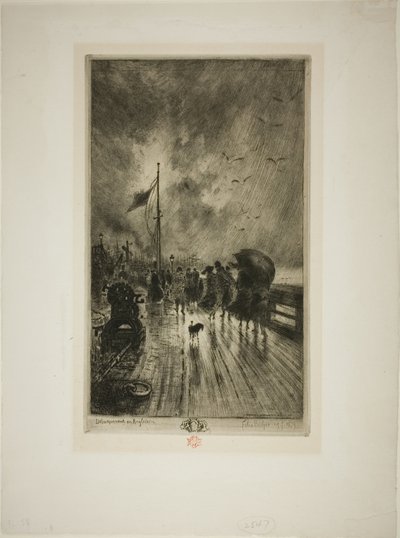 Landung in England von Felix Hilaire Buhot