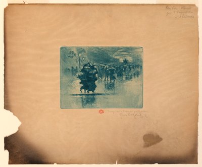 Regnerische Straße von Felix Hilaire Buhot