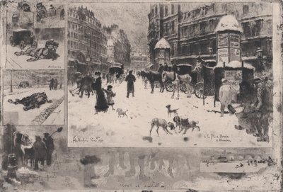 Winter in Paris, 1879 von Felix Hilaire Buhot