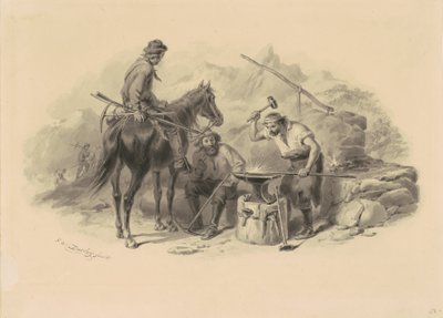 Schmied in den Goldfeldern von Felix Octavius Carr Darley