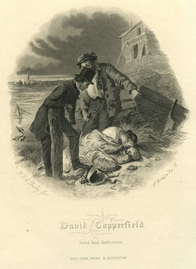 David Copperfield: Gerettet vor der Zerstörung, graviert von H.B. Hall und Söhne, 1867 von Felix Octavius Carr Darley