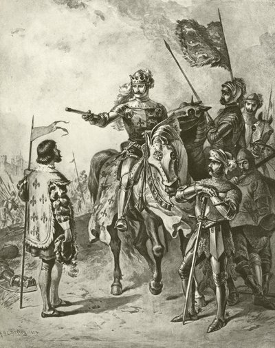 König Heinrich der Fünfte V. Akt IV, Szene VII von Felix Octavius Carr Darley