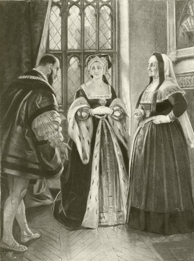 König Heinrich VIII. Akt II, Szene III (Gravur) von Felix Octavius Carr Darley
