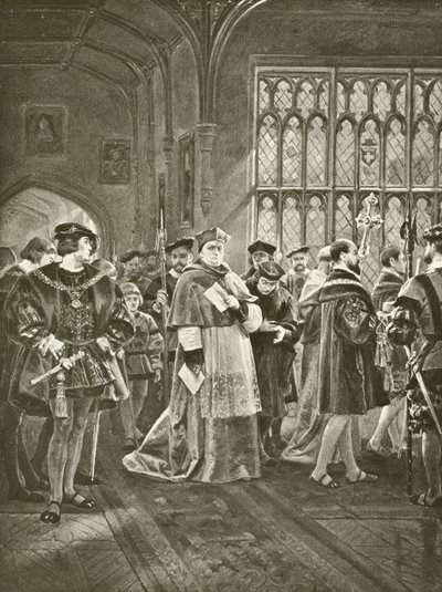 König Heinrich VIII. Akt I, Szene I (Gravur) von Felix Octavius Carr Darley