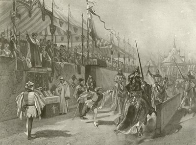 König Richard II. Akt I, Szene III (Gravur) von Felix Octavius Carr Darley
