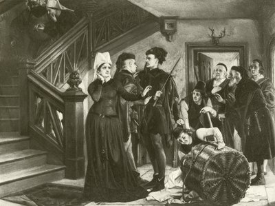 Die lustigen Weiber von Windsor. Akt IV-Szene II von Felix Octavius Carr Darley