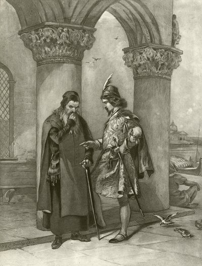 Der Kaufmann von Venedig. Akt I, Szene III von Felix Octavius Carr Darley