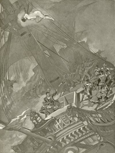 Der Sturm. Akt I, Szene I (Gravur) von Felix Octavius Carr Darley